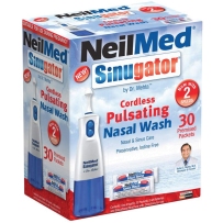 美国进口 NeilMed二代脉冲电动洗鼻器 鼻腔冲洗器 鼻炎 花粉过敏 含30包洗鼻盐