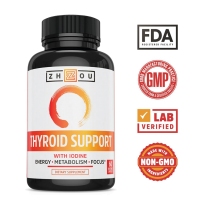 Zhou Nutrition Thyroid Support 甲状腺健康结节肿*大B12锌硒姜黄根甲60粒