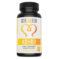 ZHOU 复合维生素K2+D3 60胶囊 强健骨骼和心脏健康
