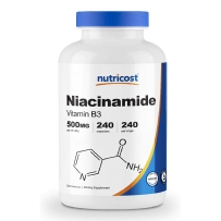Nutricost Niacinamide 烟酰胺（维生素B3）500mg 240粒 抗皱缓衰老