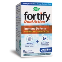 美国 Nature's Way Fortify消化健康的+免疫健康维生素C益生菌200亿30粒素食胶囊