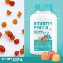 SmartyPants产前完整的胶质维生素多种维生素＆欧米茄3 DHA / EPA鱼油，甲基B12，维生素D3，240粒成人软糖