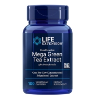 美国Life Extension 绿茶脱咖茶多酚儿茶素 100粒 增强免疫力促肝脏排毒抗氧化抗衰老