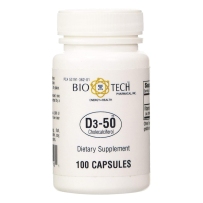 Bio Tech Pharmacal  Inc  D3-50 维生素D3胆钙化醇  100粒胶囊