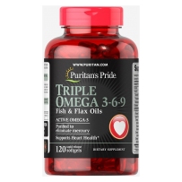 Puritan's Pride普丽普莱 深海鱼油欧米伽3-6-9omega3 120粒软胶囊 fish oil