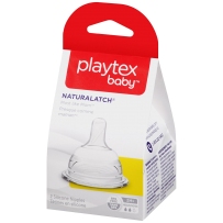 Playtex倍儿乐奶嘴 防胀气防呛弯头宽口径奶瓶奶嘴PP材质不含BPA 3M+ 中流量