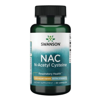 Swanson 斯旺森 NAC 乙酰半胱氨酸素食胶囊  1000mg*60粒 减少痰多舒喘