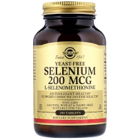 solgar 硒片天然有机麦芽硒富硒元素非硒酵母片 200mcg*250粒 补硒排毒护肝提高免疫力
