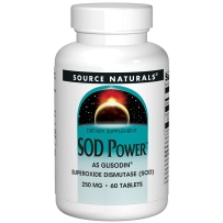 SourceNaturals SOD能量剂 超氧化物歧化酶 250毫克 60片 抗氧化衰老 支持心脑血管健康 