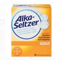 德国拜耳Alka-Seltzer 原味黄金版苏打泡腾片 36粒 中和酸性缓解胃酸胃胀气