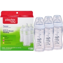 Playtex倍儿乐一次性内胆免洗宽口径旅行奶瓶三只装 266ml 