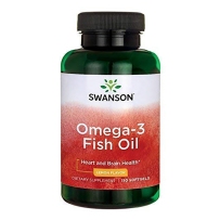 Swanson斯旺森Omega-3 欧米伽3深海鱼油软胶囊 DHA EPA 150粒 柠檬味