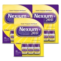 美国nexium 耐信 24HR强力胃药 埃索美拉唑 抗胃酸胃灼热缓释 肠胃养护健胃胶囊20mg 42粒 三件装