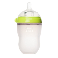 Comotomo可么多么　全硅胶宽口防胀气奶瓶　250ml　绿色