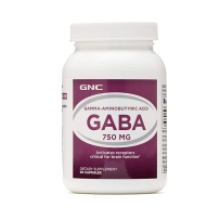 GNC GABA 健安喜 伽马γ-氨基丁酸 750mg90粒 缓解压力改善睡眠