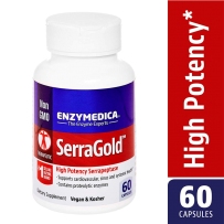 Enzymedica 非转基因 膳食补充剂 高活性舍雷肽酶SerraGold 60粒