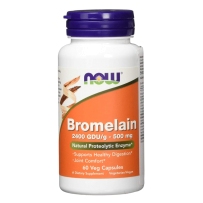 NOW Foods 诺奥 Bromelain菠萝蛋白酶胶囊 助于消化 关节健康 500mg 60粒