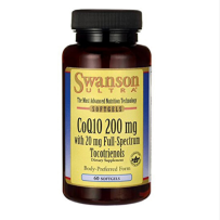 Swanson 辅酶Q10 coq10胶囊200mg 保护心脑血管保健品 60粒