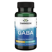  Swanson 斯旺森 GABA氨基丁酸 750mg 60粒 减少紧张 放松大脑 舒缓情绪 每日一粒 酣睡整晚