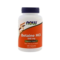Now Foods Betaine HCI甜菜碱盐胃蛋白酶消化酶 648mg 120粒 调节胃酸