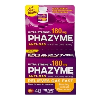 Phazyme 二甲基硅油180mg 超强力快速缓解腹胀 48粒