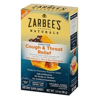 Zarbee's 小蜜蜂缓解咳嗽喉痛 + 夜间饮料维生素C接骨木浆果天然蜂蜜柠檬味96 g