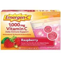 益满喜Emergen-C嗨C粉 元气粉维生素C泡腾粉VC粉 1000mg 30包覆盆子味