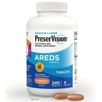 PreserVision AREDS 博士伦 眼部维生素和矿物质补充剂，片剂，240 片