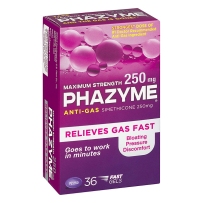 Phazyme 二甲基硅油 250mg超强力快速缓解腹胀 36粒