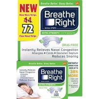 Breathe Right鼻舒乐Extra通气鼻贴止打鼾72贴非药物成分 l绿盒敏感型