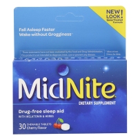 Midnite Sleep Aid天然助睡眠含片 褪黑素 30粒 樱桃味