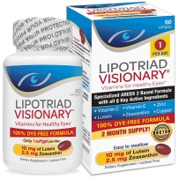 Lipotriad Visionary AREDS2 眼病研究二代配方 6种眼睛健康补充营养60粒 素食胶囊