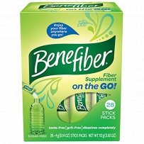 Benefiber水溶性天然水果味膳食纤维粉固体饮料冲剂原味4g*28包