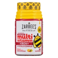Zarbee's 小蜜蜂 儿童全面复合维生素+铁 天然水果味90粒软糖