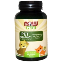 美国NOW Foods PETS宠物保健系列宠物猫狗放松剂90粒咀嚼片