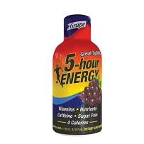 5 hour energy提神醒脑疲劳能量补充液 葡萄味 57ml 6瓶装