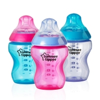 Tommee Tippee 汤美天地新生儿宽口PP奶瓶 260ml  3个装  彩色