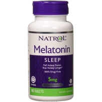 Natrol Melatonin TR褪黑素片 5mg*100粒  改善睡眠