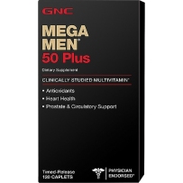 GNC Mega Men 50岁以上男性复合维生素缓释片 120 粒