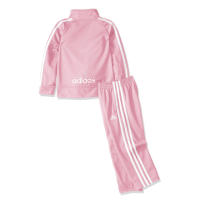  阿迪达斯女童运动粉色套装 