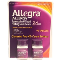 Allegra Allergy24小时呼吸道花粉抗过敏90粒