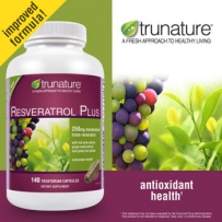 TruNature® Resveratrol  白藜芦醇软胶囊 250mg  140粒 加强版 养颜美容抗衰